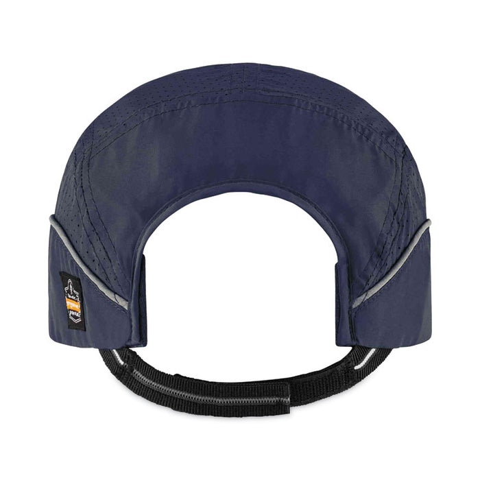 Skullerz 8965 Lightweight Bump Cap Hat with LED Lighting, Short Front Brim, One Size Fits Most, 0.01" Insert, Navy