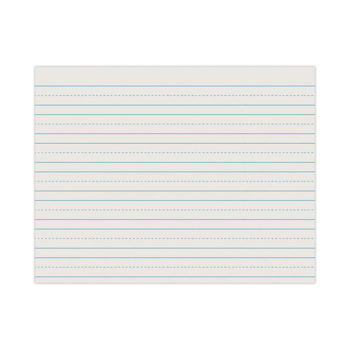Skip-A-Line Ruled Newsprint Paper, 3/4" Two-Sided Long Rule, 8.5 x 11, 500/Ream