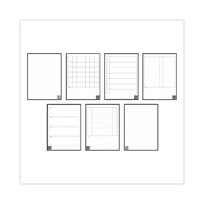 Fusion Smart Notebook, Seven Assorted Page Formats, Teal Cover, (21) 8.8 x 6 Sheets