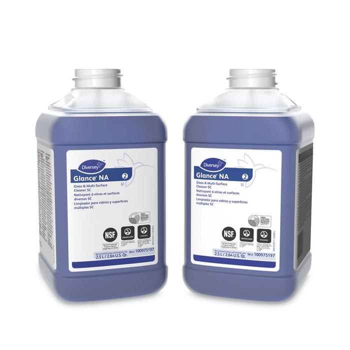 Glance NA Glass and Multi-Surface Cleaner SC, 2.5 L Bottle, 2/Carton