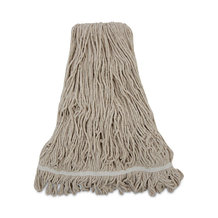 Mop Head, Pro Loop Web/Tailband, Premium Standard Head, Cotton, 32 oz, White, 12/Carton