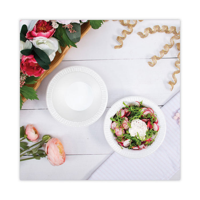 Concorde Non-Laminated Foam Bowl, 12 oz, White, 125/Pack, 8 Packs/Carton