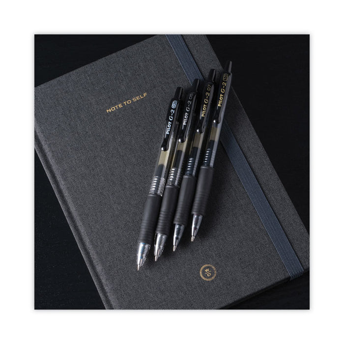 G2 Premium Gel Pen Convenience Pack, Retractable, Extra-Fine 0.38 mm, Black Ink, Smoke/Black Barrel, Dozen