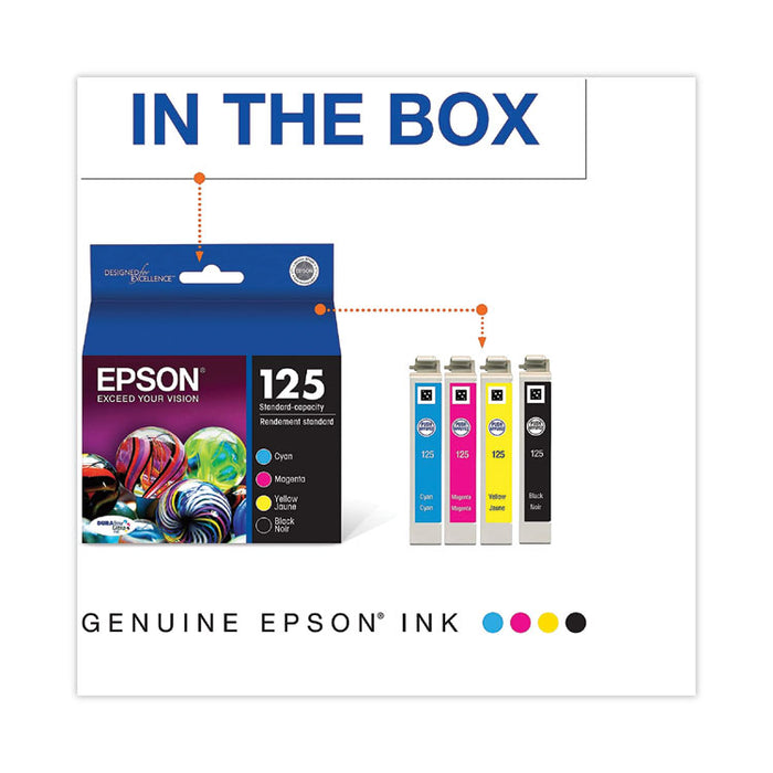 T125120BCS (T125) DURABrite Ultra Ink, 945 Page-Yield, Black/Cyan/Magenta/Yellow