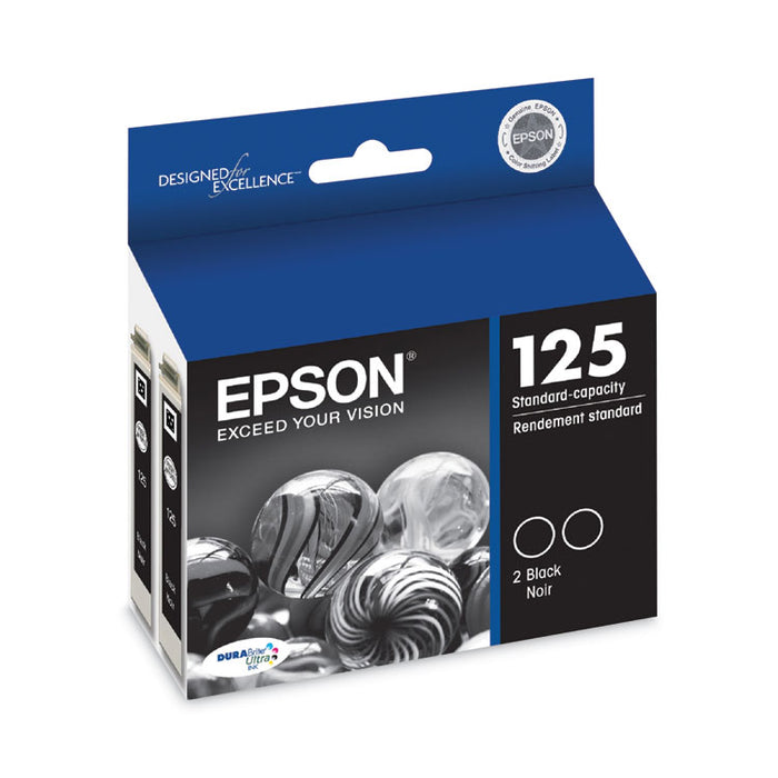 T125120D2 (T125) DURABrite Ultra Ink, 175 Page-Yield, Black, 2/Pack