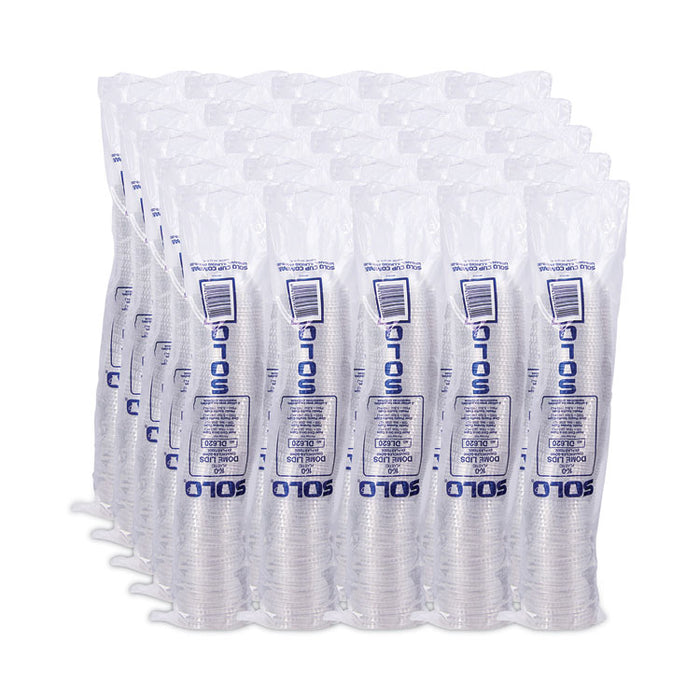 Dome-Top Cold Cup Lids, Fits 2.5 oz to 9 oz Cold Cups, Plastic, Clear, 2,500/Carton
