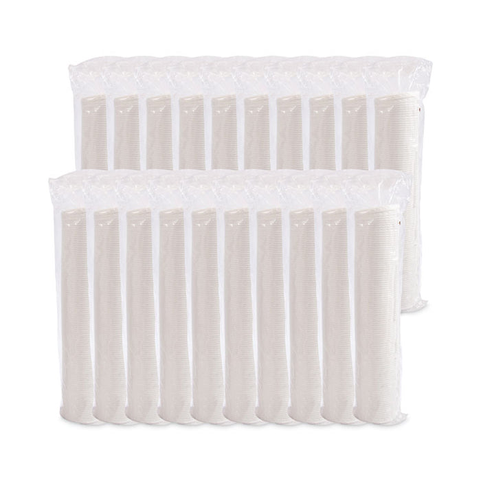 Lift Back and Lock Tab Cup Lids for Foam Cups, Fits 10 oz Solo Trophy Hot/Cold Drink Cups, Plastic, White, 2,000/Carton