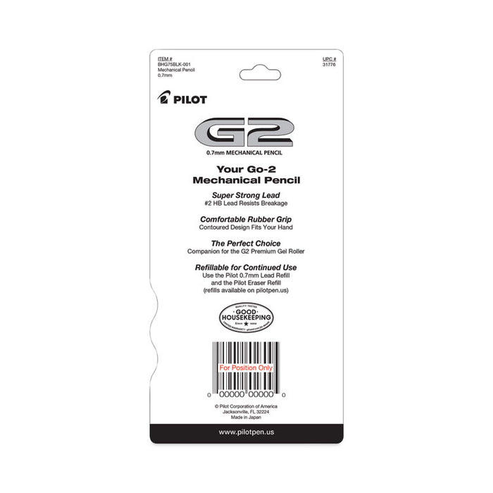 G2 Mechanical Pencil, 0.7 mm, HB (#2), Black Lead, Assorted Barrel Colors, 5/Pack