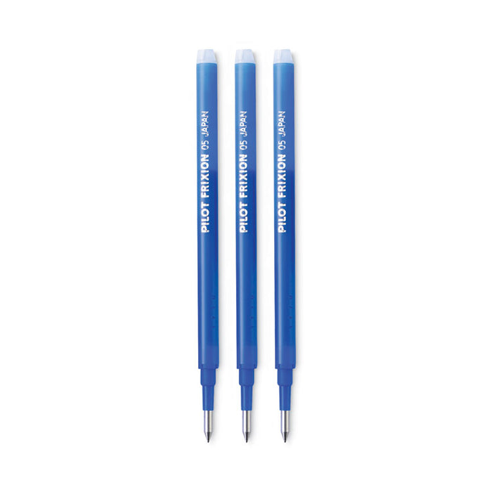Refill for Pilot FriXion Erasable, FriXion Ball, FriXion Clicker and FriXion LX Gel Ink Pens, Fine Tip, Blue Ink, 3/Pack