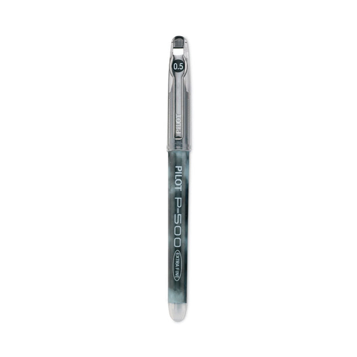 Precise P-500 Gel Pen, Stick, Extra-Fine 0.5 mm, Black Ink, Black Barrel, Dozen