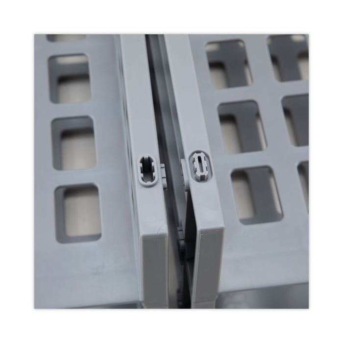 Snap Configurable Tray System, 12 Compartments, 22.75 x 9.75 x 13, Gray