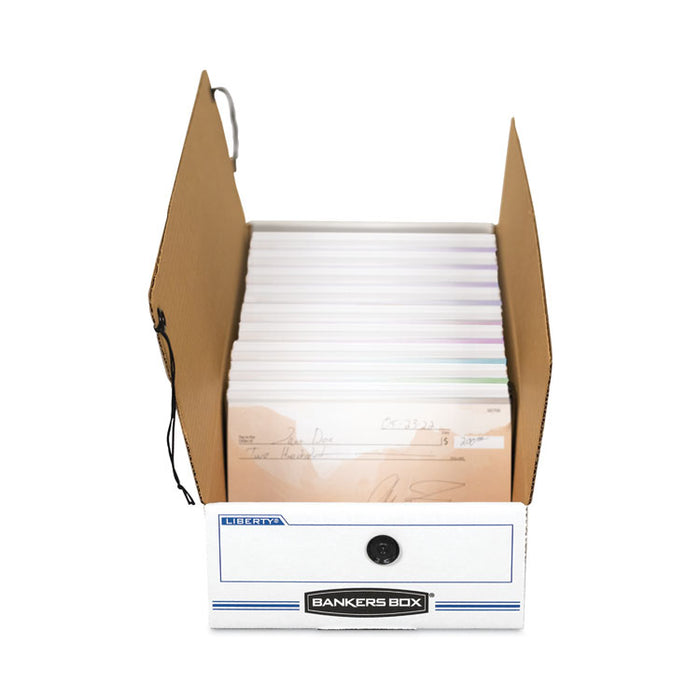 LIBERTY Check and Form Boxes, 11" x 24" x 5", White/Blue, 12/Carton