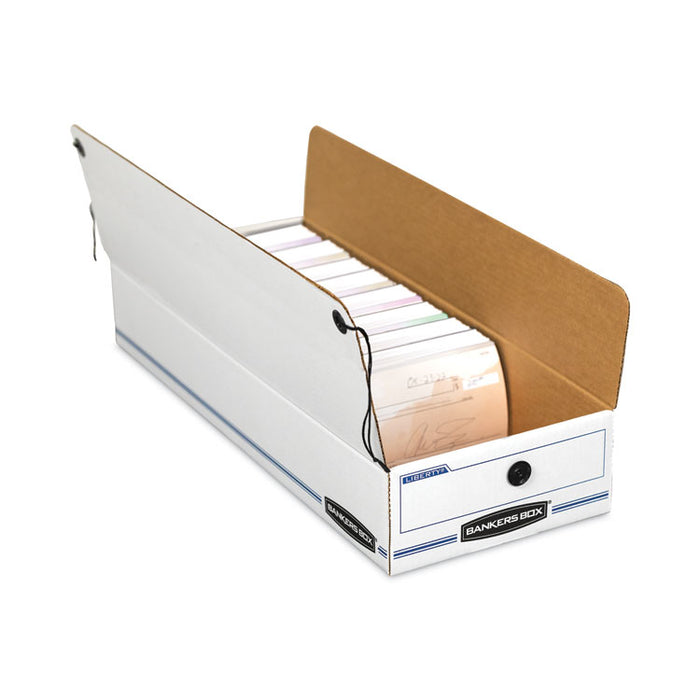 LIBERTY Check and Form Boxes, 11" x 24" x 5", White/Blue, 12/Carton