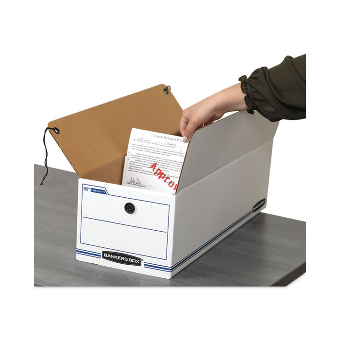 LIBERTY Check and Form Boxes, 9.75" x 23.75" x 6.25", White/Blue, 12/Carton