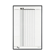Load image into Gallery viewer, Employee In/Out Board System, 36-Person Tracking, 24" x 36", White/Gray Surface, Black Aluminum Frame
