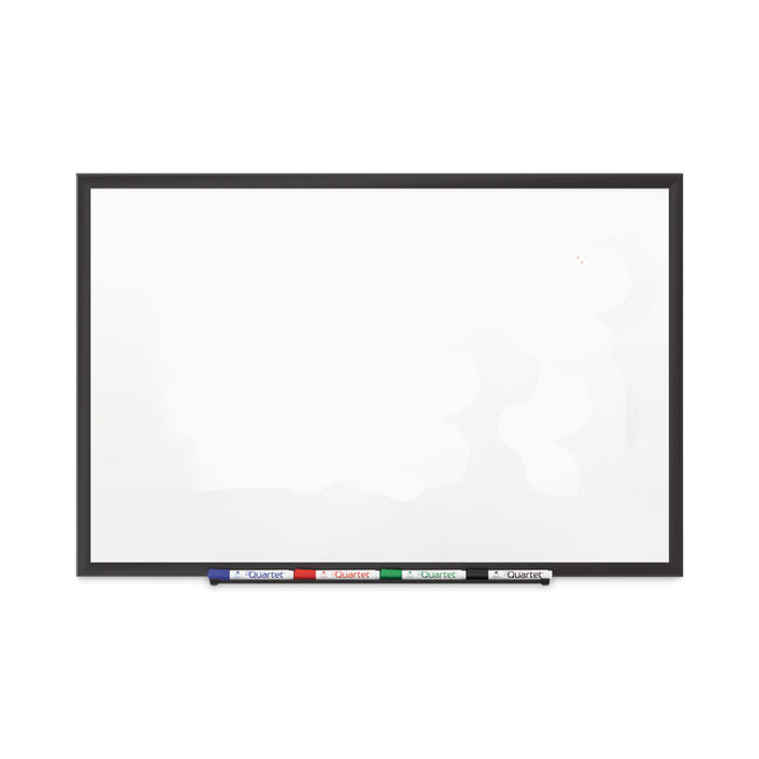 Classic Series Porcelain Magnetic Dry Erase Board, 36" x 24", White Surface, Black Aluminum Frame