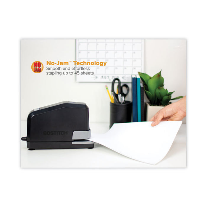 B8 Impulse 45 Electric Stapler, 45-Sheet Capacity, Black