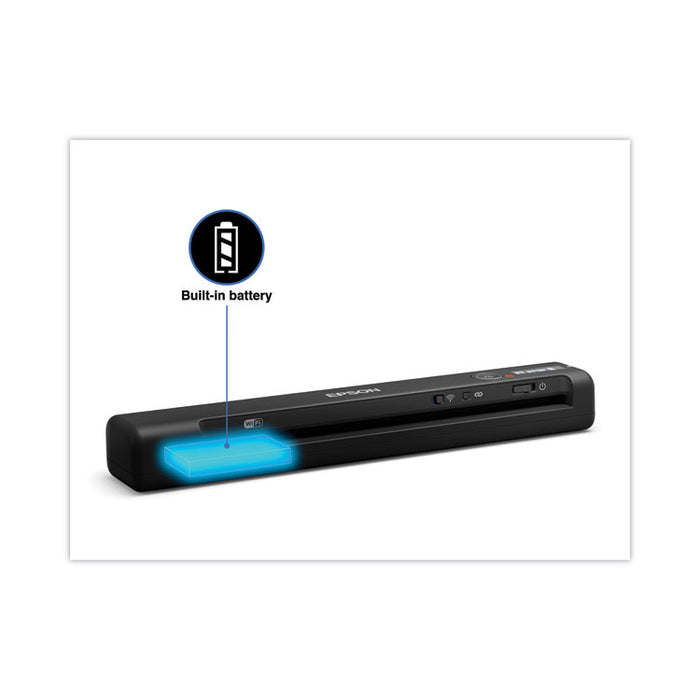 WorkForce ES-60W Wireless Scanner, Scans Up to 8.5 x 72, 600 dpi Optical Resolution