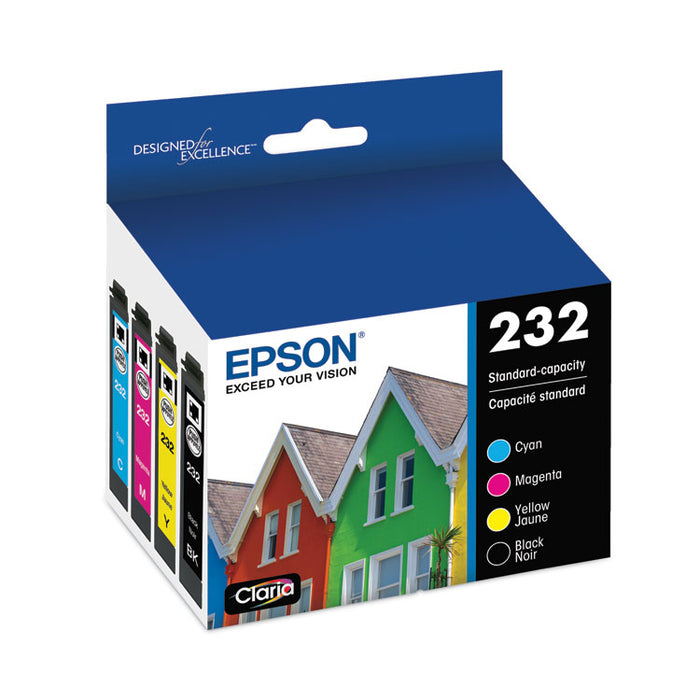 T232120BCS (T232) Claria Ink, 165 Page-Yield, Black/Cyan/Magenta/Yellow