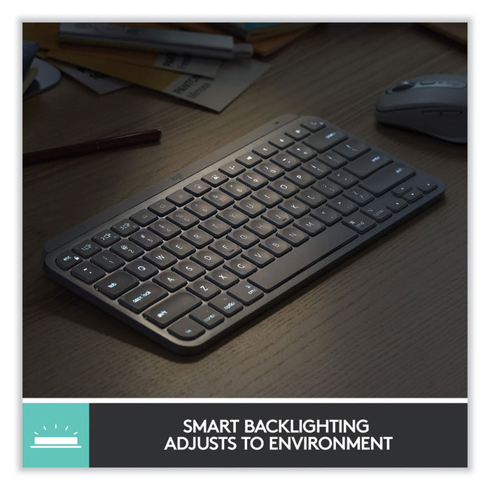 MX Keys Mini Combo for Business Wireless Keyboard and Mouse, 2.4 GHz Frequency/32 ft Wireless Range, Graphite