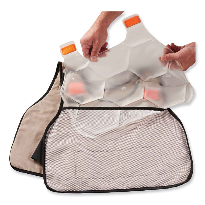 Chill-Its 6220 Phase Change Cooling Vest Charge Packs, Large/X-Large, 18 x 14.75, 2/Pack