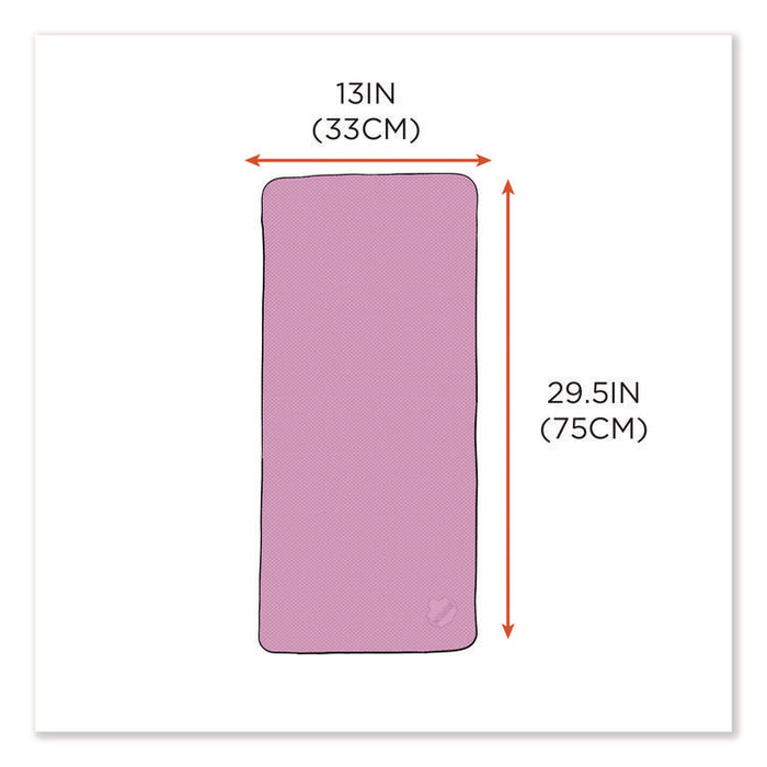 Chill-Its 6602 Evaporative PVA Cooling Towel, 29.5 x 13, One Size Fits Most, PVA, Pink