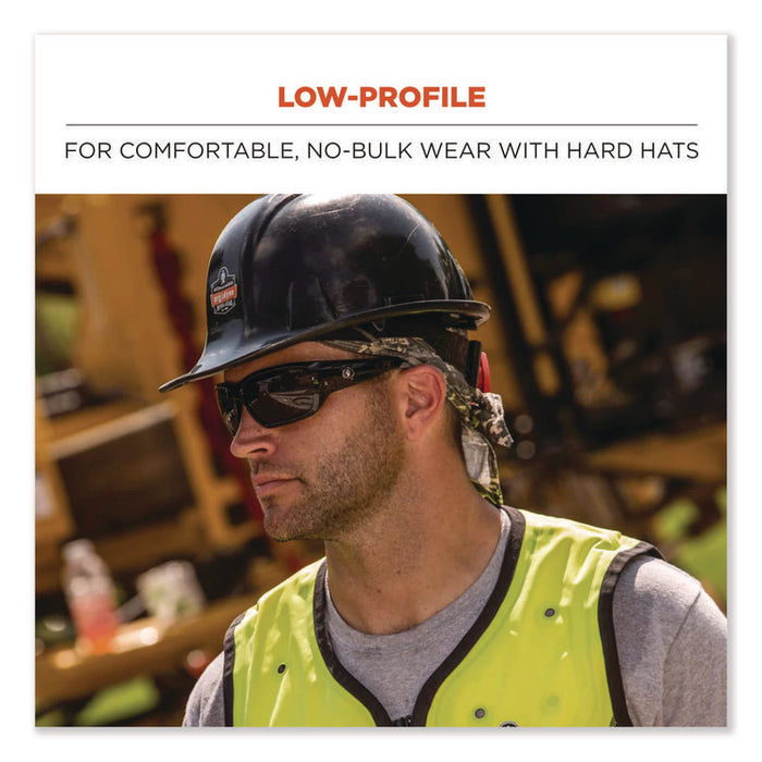 Chill-Its 6615 High-Performance Bandana Doo Rag with Terry Cloth Sweatband, One Size Fits Most, Black