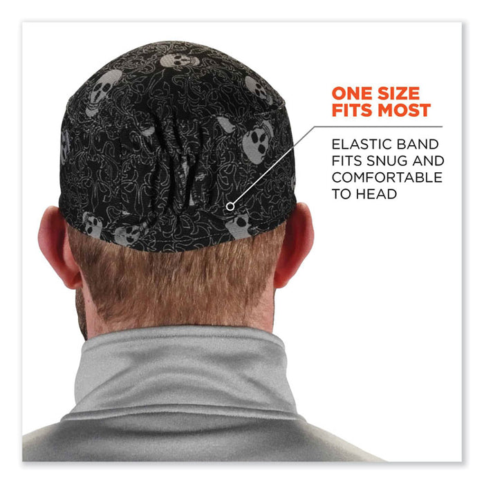 Chill-Its 6630 High-Performance Terry Cloth Skull Cap, Polyester, One Size Fits Most, Skulls