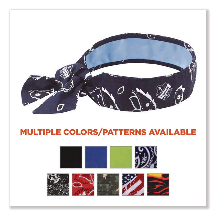 Chill-Its 6700CT Cooling Bandana PVA Tie Headband, One Size Fits Most, Navy Western