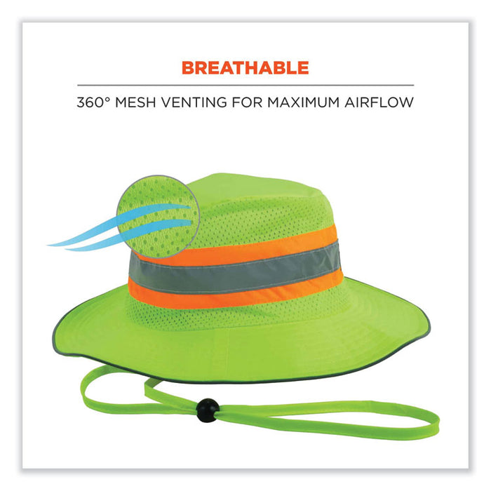 Chill-Its 8935CT Hi-Vis PVA Ranger Sun Hat, Large/X-Large, Lime
