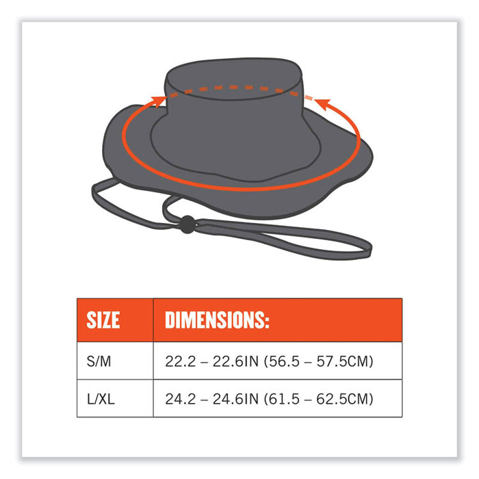 Chill-Its 8935MF Hi-Vis Microfiber Ranger Sun Hat, Large/X-Large, Lime