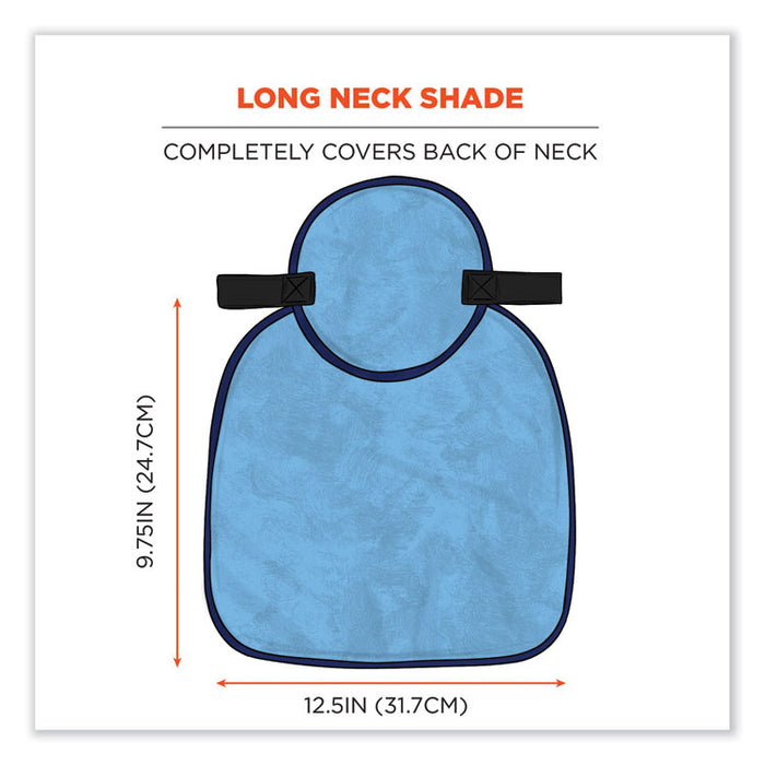 Chill-Its 6717CT Cooling Hard Hat Pad and Neck Shade - PVA, 12.5 x 9.75, Blue
