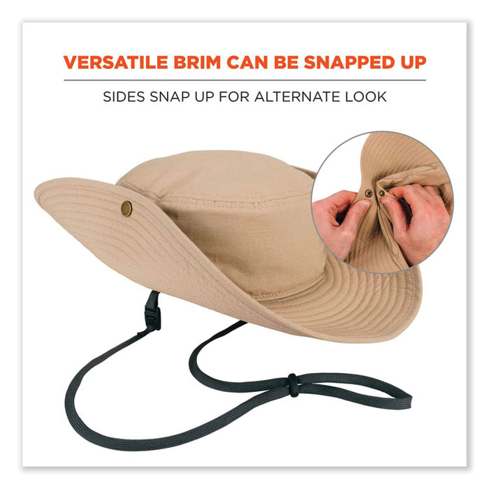 Chill-Its 8936 Lightweight Mesh Paneling Ranger Hat, Cotton/Polyester, Large/X-Large, Khaki