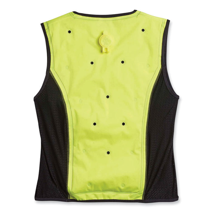 Chill-Its 6685 Premium Dry Evaporative Cooling Vest with Zipper, Nylon, X-Large, Lime