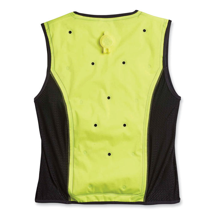 Chill-Its 6685 Premium Dry Evaporative Cooling Vest with Zipper, Nylon, 2X-Large, Lime