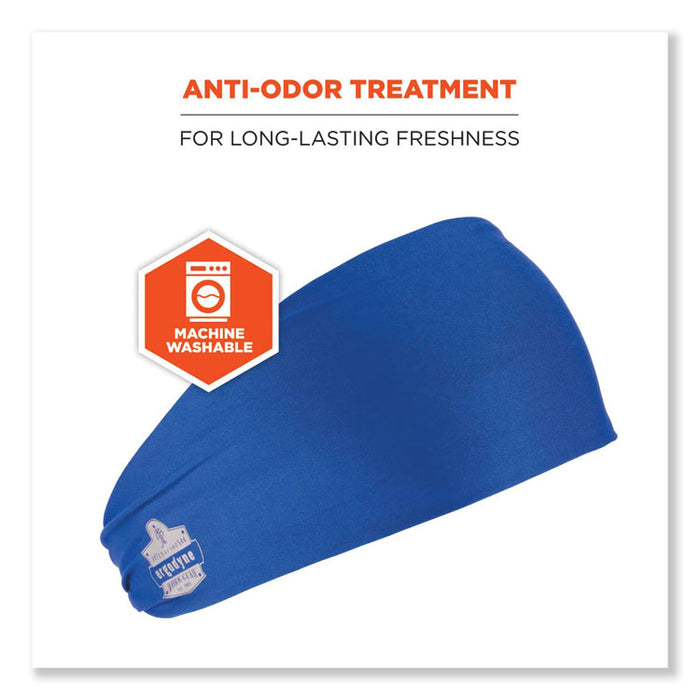 Chill-Its 6634 Performance Knit Cooling Headband, Polyester/Spandex, One Size Fits Most, Blue