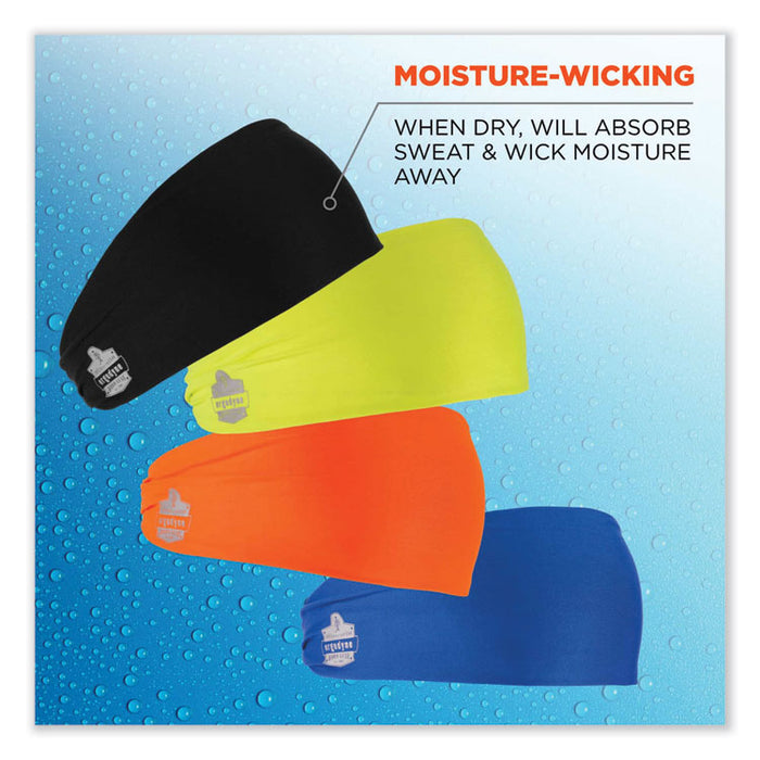 Chill-Its 6634 Performance Knit Cooling Headband, Polyester/Spandex, One Size Fits Most, Black