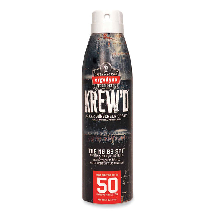 Krewd 6353 SPF 50 Sunscreen Spray, 5.5 oz Can