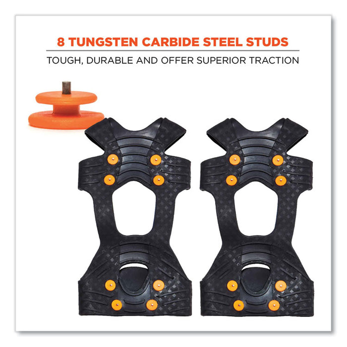 Trex 6300TC One-Piece Slip-on Tungsten Carbide Ice Cleats, Large, Black, Pair