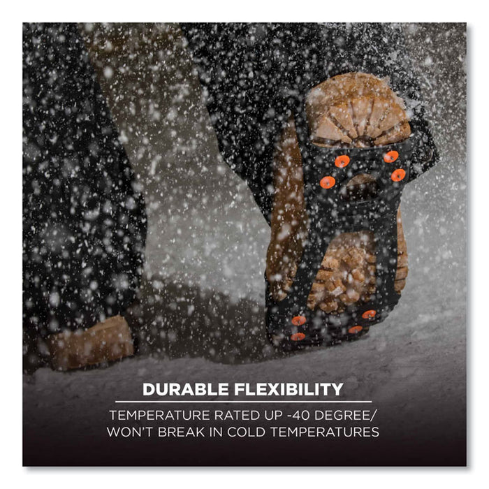Trex 6300TC One-Piece Slip-on Tungsten Carbide Ice Cleats, Large, Black, Pair