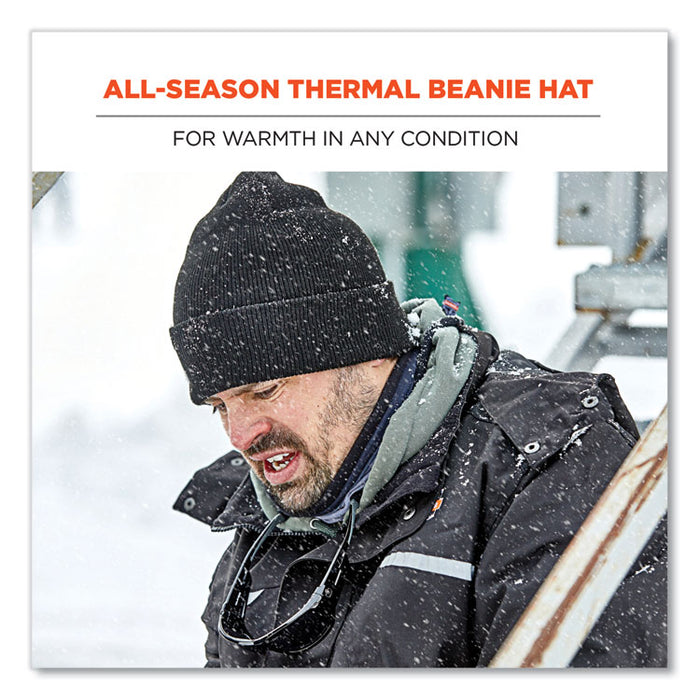 N-Ferno 6806 Cuffed Rib Knit Winter Hat, Acrylic, One Size Fits Most, Lime