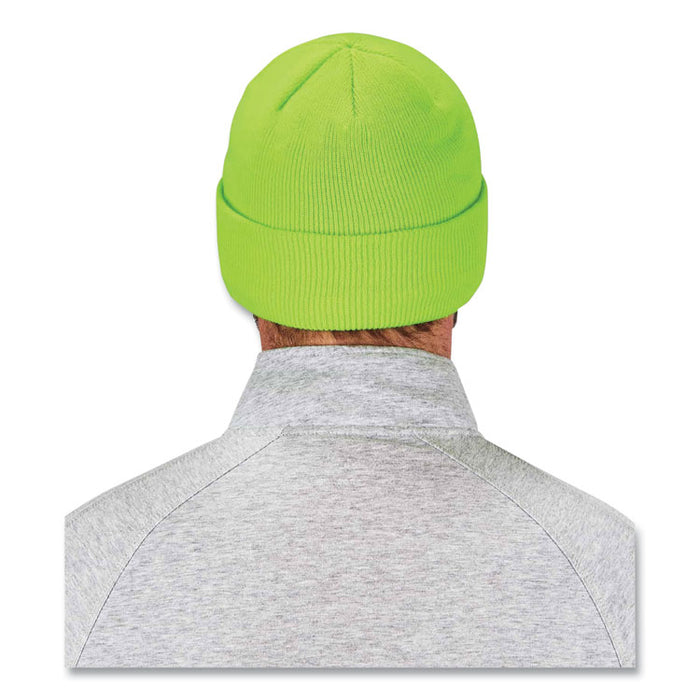N-Ferno 6806 Cuffed Rib Knit Winter Hat, Acrylic, One Size Fits Most, Lime