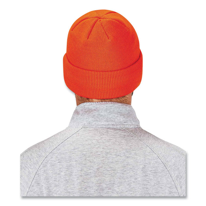 N-Ferno 6806 Cuffed Rib Knit Winter Hat, Acrylic, One Size Fits Most, Orange
