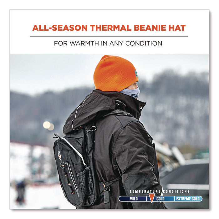 N-Ferno 6812 Rib Knit Beanie, Acrylic, One Size Fits Most, Black