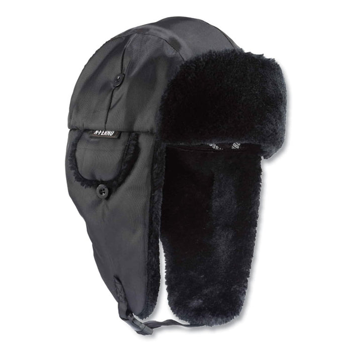 N-Ferno 6802 Classic Trapper Hat, 3M Thinsulate/Nylon, Small/Medium, Black