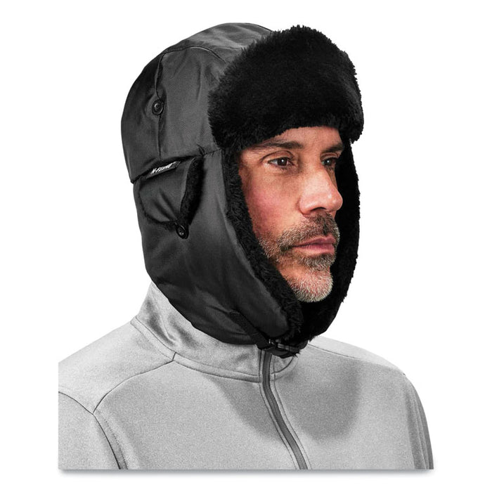 N-Ferno 6802 Classic Trapper Hat, 3M Thinsulate/Nylon, Large/X-Large, Black