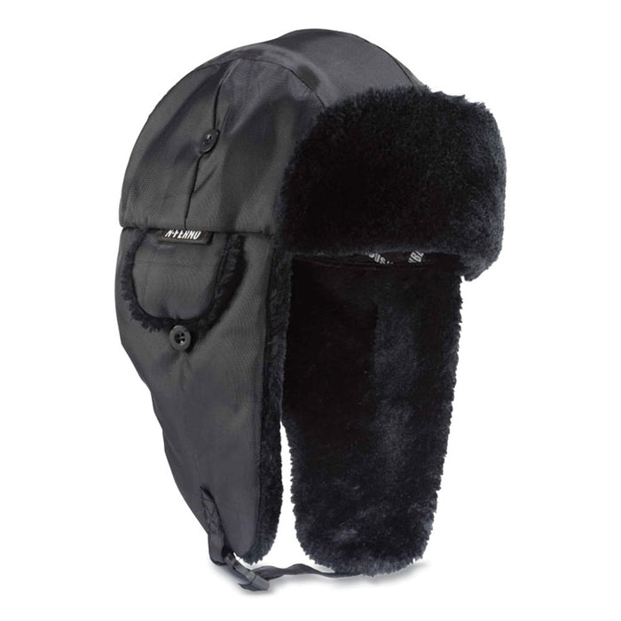 N-Ferno 6802 Classic Trapper Hat, 3M Thinsulate/Nylon, X-Small, Black
