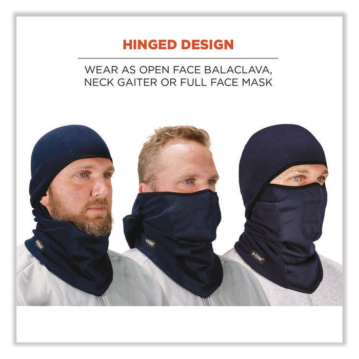 N-Ferno 6823 Hinged Balaclava Face Mask, Fleece, One Size Fits Most, Navy