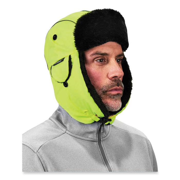 N-Ferno 6802 Classic Trapper Hat, 3M Thinsulate/Nylon, Small/Medium, Lime
