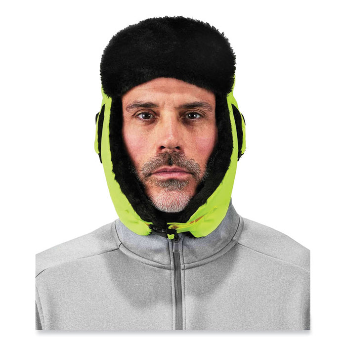 N-Ferno 6802 Classic Trapper Hat, 3M Thinsulate/Nylon, Small/Medium, Lime